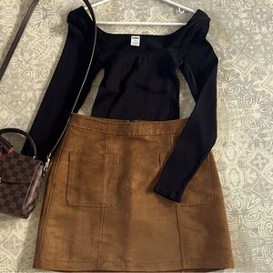 Suede style skirt